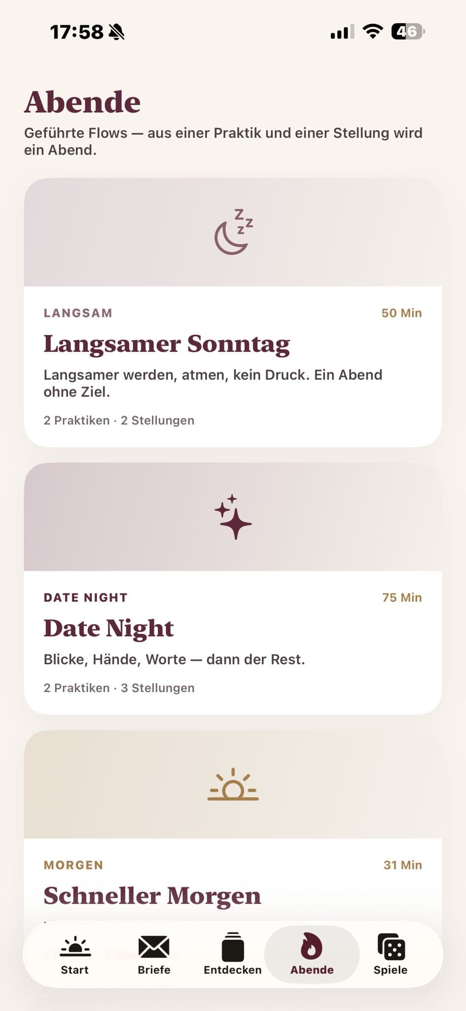 Guided evenings